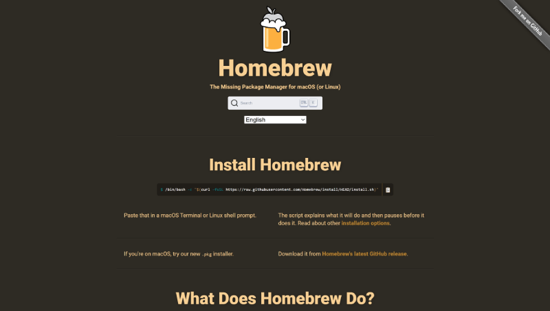 Copy the Homebrew Installation Command