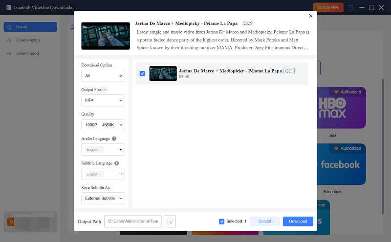 Select the Output Format for All Downloads