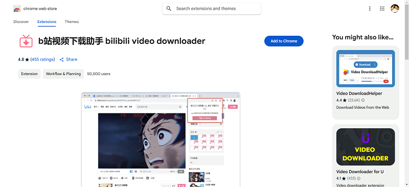Install the Bilibili Video Downloader Extension