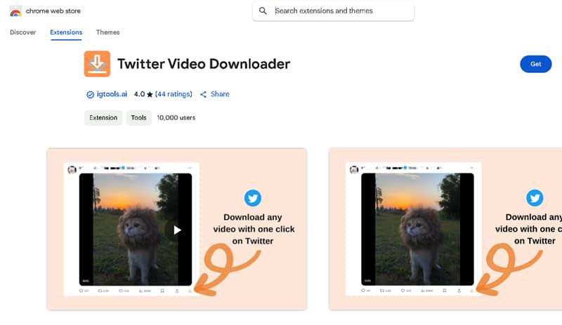 Chrome Extension Twitter Video Downloading Tool