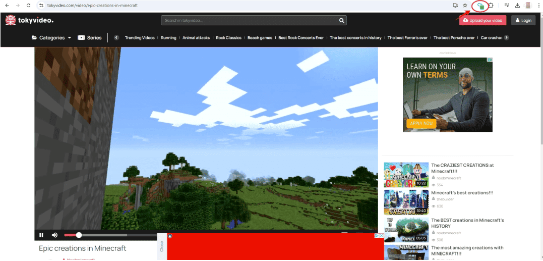 Click on VeeVee Extension Icon