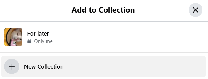 Create a New Facebook Collection