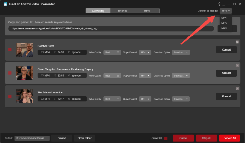 Set Video Format for Amazon Videos