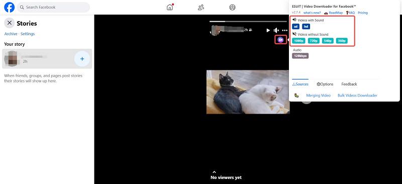Download Facebook Story Videos Via Extension
