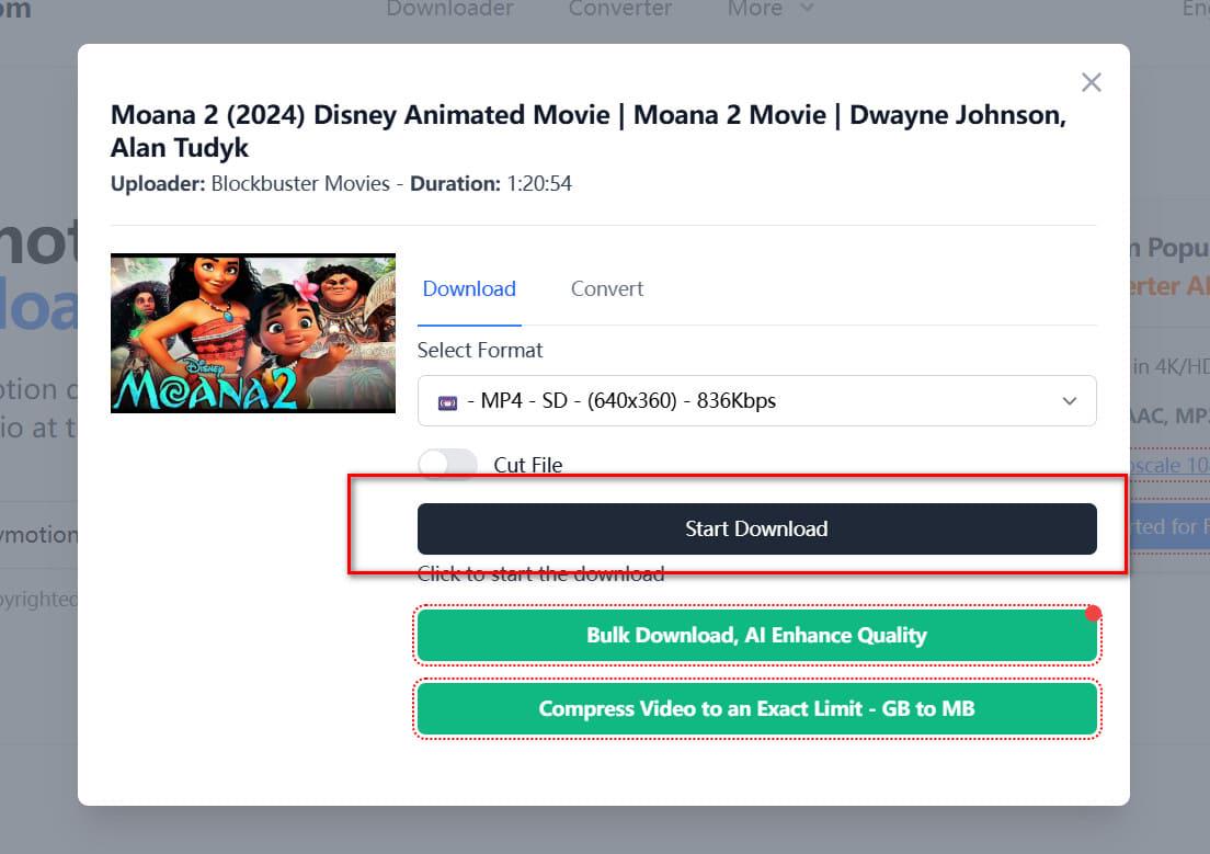 Download Moana 2 with SaveTheVideo