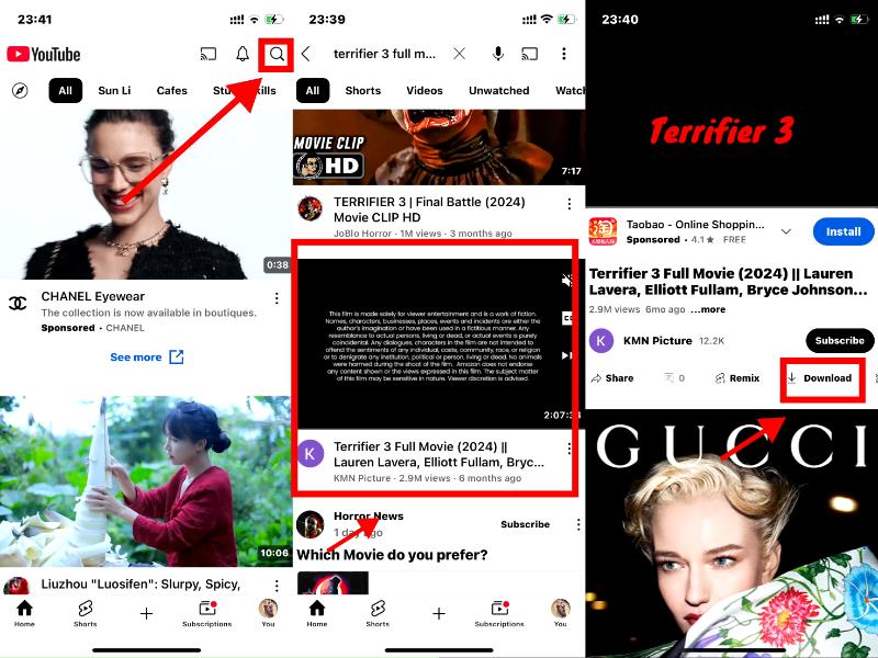 Download Terrifier 3 on YouTube