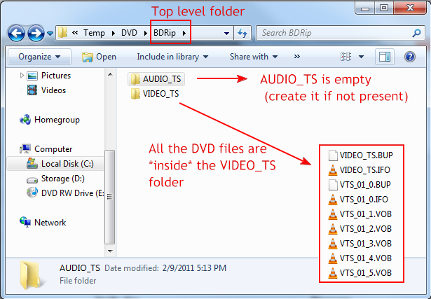 Folder Structure ImgBurn