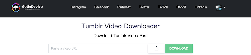 GetinDevice Tumblr Video Downloader