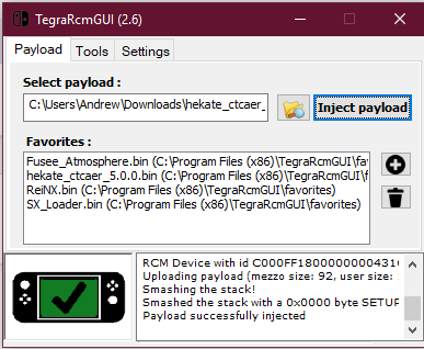 Install Android on Switch via TegraRcmGUI