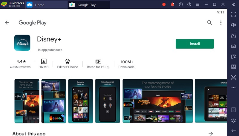 Download Disney+ Movies on Android BlueStacks