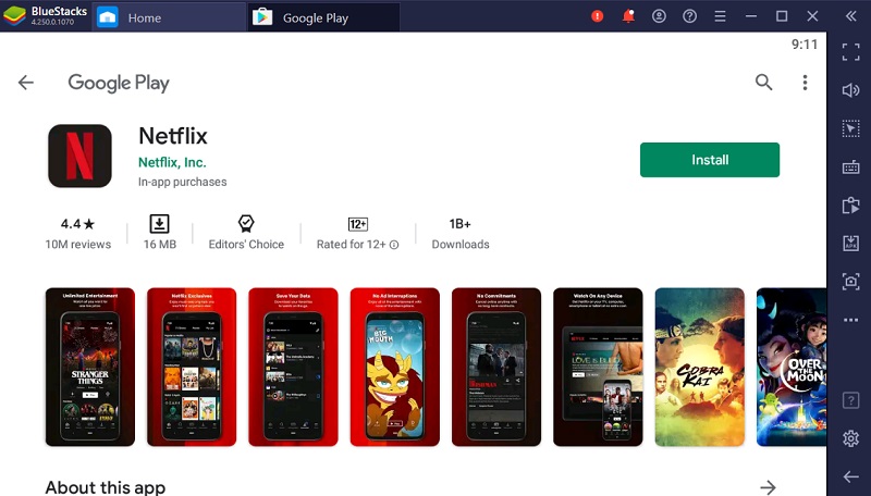Install Netflix on BlueStacks