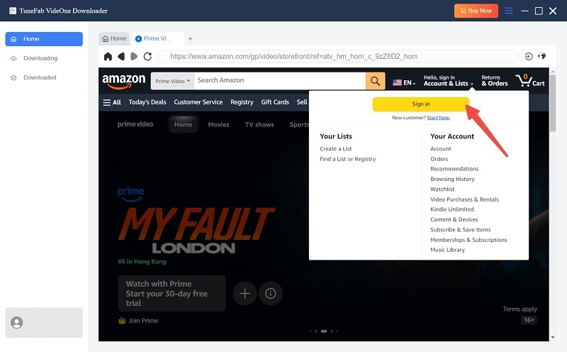 Log into Your Amazon Account on 