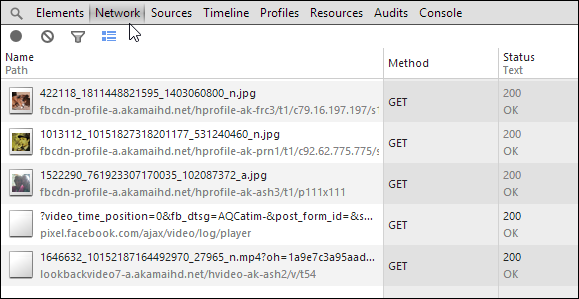 Go to Network on Inspect Element