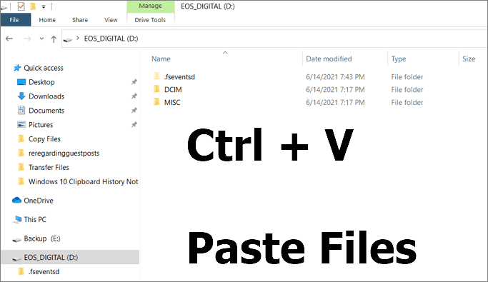 Paste Amazon Movies to Output Folder on USB Flash Driver
