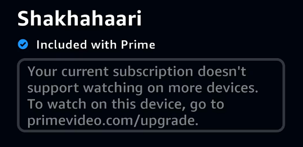 Reached Amazon Prime Video Device Limit
