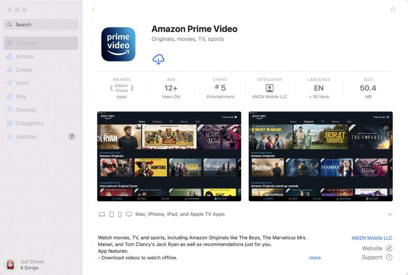 Reinstall Amazon Prime Video on MacOS