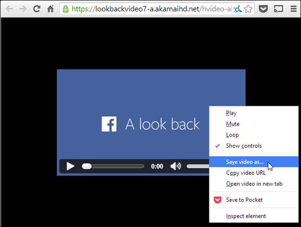 Save Facebook Video to Computer Via Inspect Element