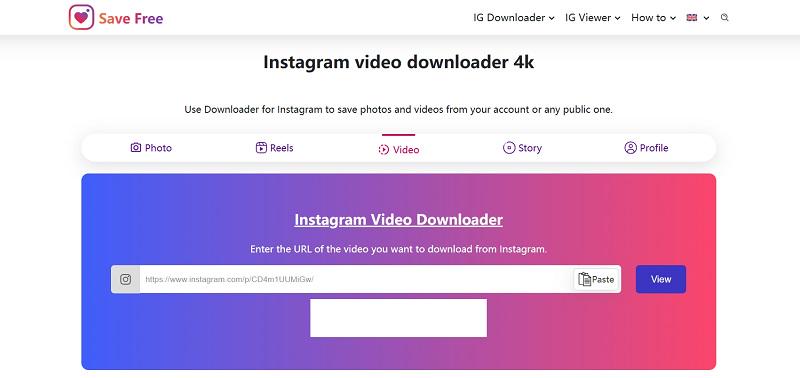 Save Free Instagram video downloader