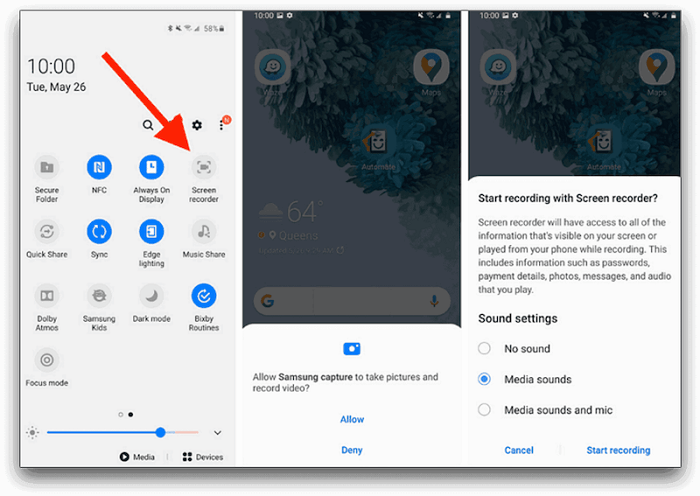 Use Screen Recording Feature on Android
