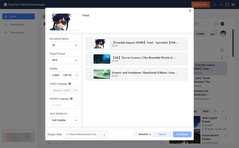 Select Output Format Quality YouTube Playlist VideOne