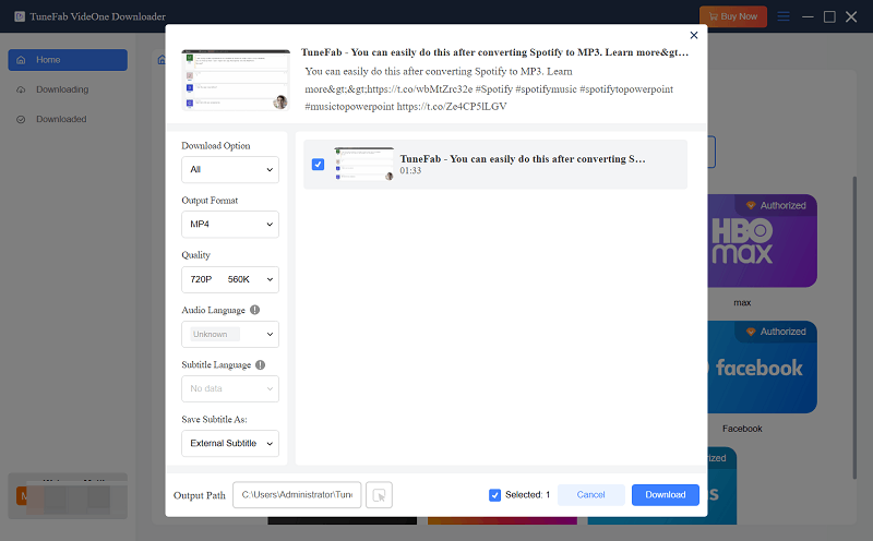 Select Video Quality and Format