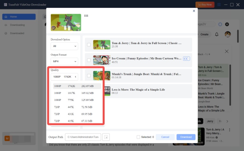 Set up Amazon Video Output Format