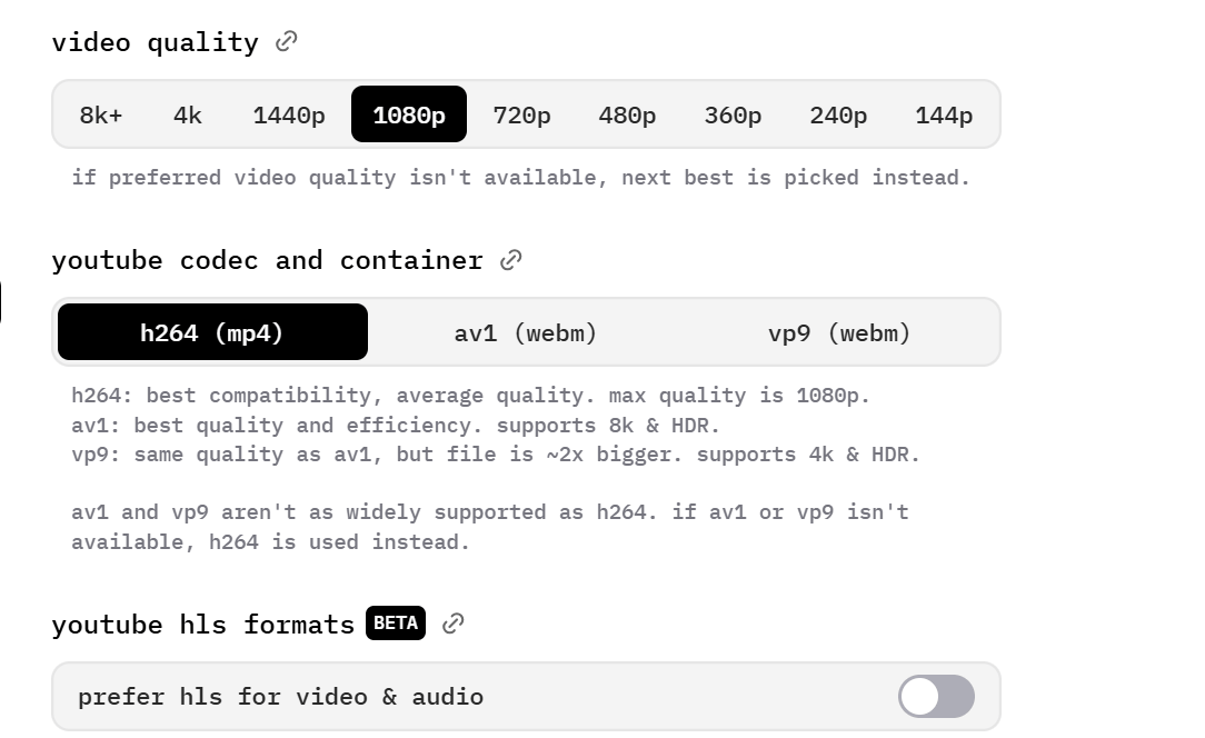 Choose Your Preferred Format and Quality on Cobalt