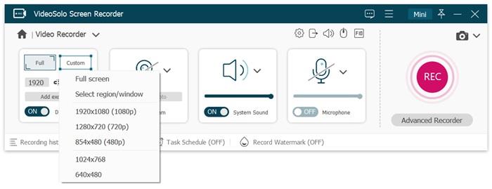 Adjust Recording Settings