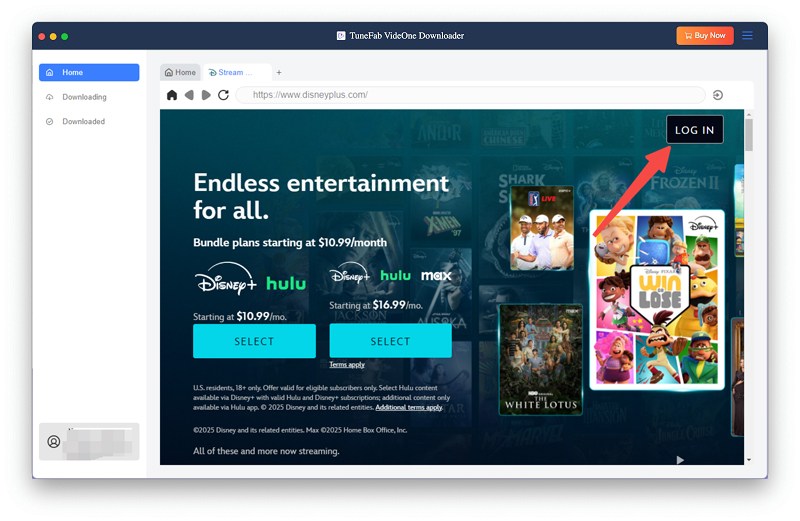 Log in Disney Plus on Mac