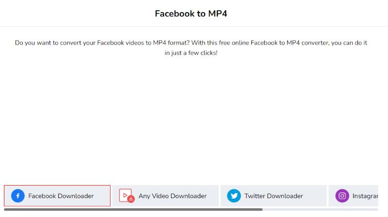 SmallSEOTools Facebook to MP4
