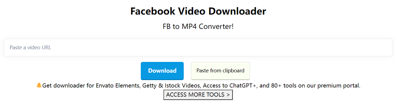 STEPTODOWN Facebook Downloader Interface
