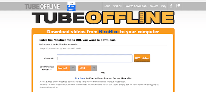 Download Niconico video with TubeOffline