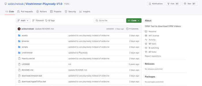 Vinetrimmer Playready V1.0