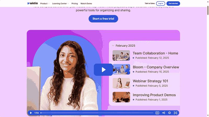 Wistia Homepage