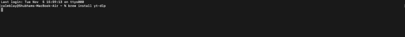 Install yt-dlp in Terminal