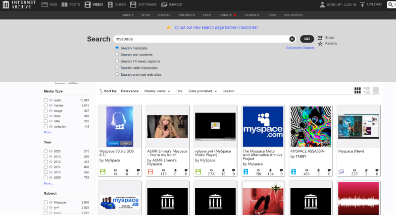 Download Lost or Deleted MySpace Videos