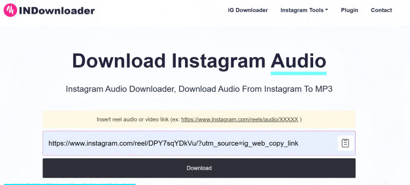 INDownloader Instagram Audio Downloader