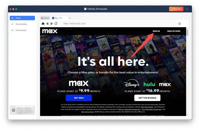 Log in to HBO Max