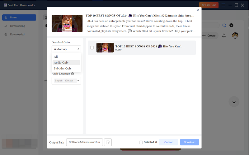 Find YouTube Shorts in VideOne YouTube Downloader